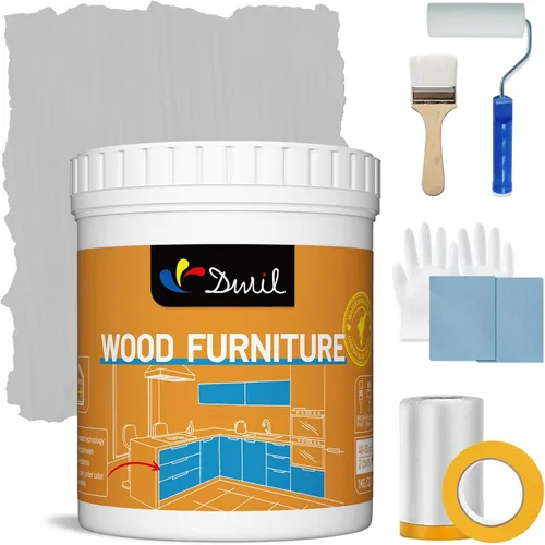 Miniatura 16 de DWIL Pintura acrílica para madera para muebles, semibrillante, adecuada para renovación de superficies de madera, no tóxica e inodora, ecológica