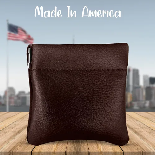 Miniatura 54 de Monedero clásico a presión, de cuero, para hombre de Nabobb, negro