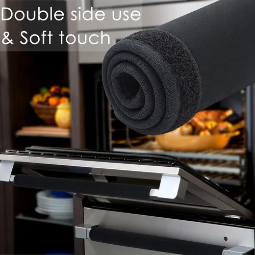 Miniatura 6 de 5 piezas de cubierta de manija de puerta de refrigerador, lavable para electrodomésticos de cocina, nevera, horno, microondas, lavavajillas