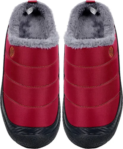 Miniatura 6 de Eagsouni - Pantuflas de casa para hombre con forro de piel para invierno