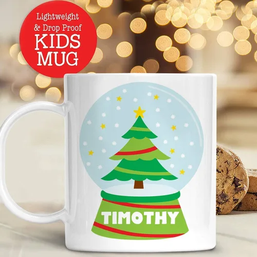 Miniatura 4 de Taza de Navidad personalizada con diseño de muñeco de nieve con nombre de niños, irrompible, apta para lavavajillas, sin BPA