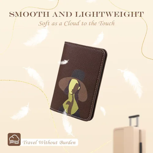 Miniatura 2 de Lychii Soporte para pasaporte, funda delgada para pasaporte, cartera de viaje con bloqueo RFID, funda protectora de piel sintética para pasaportes