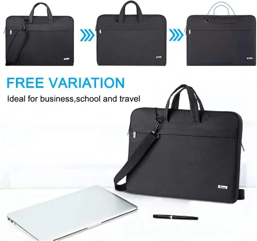 Miniatura 5 de Voova Bolsa para laptop de 13 14 pulgadas, funda impermeable para computadora con correas para el hombro y asa compatible con MacBook Air 13