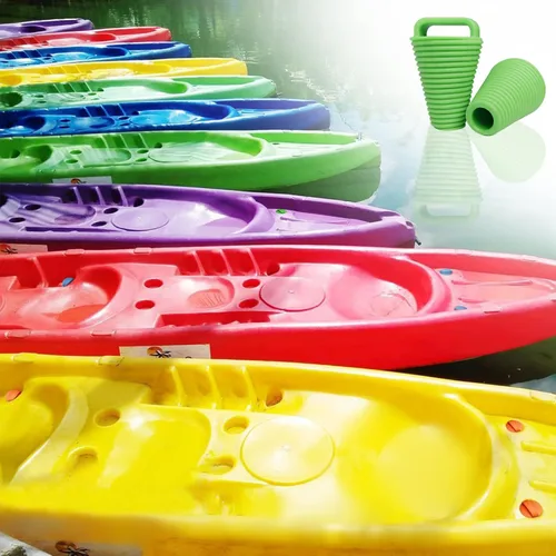 Miniatura 8 de Kit de 8 tapones para kayak, tapones de goma termoplástica, orificios de drenaje, tapón con mango Verde afortunado-8piezas-Small