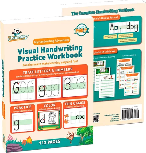Channie's Cuaderno de trazado de alfabeto y escritura para niños, práctica de escritura a mano visual y libros de trabajo de narración, 80 páginas,