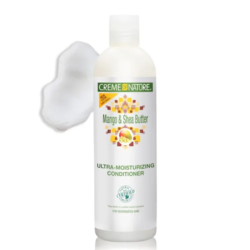 Miniatura 2 de Creme of Nature Acondicionador Ultra-Hidratante con Manteca de Mango y Karité para Cabello Seco y Deshidratado, Cuidado para Cabello Rizado