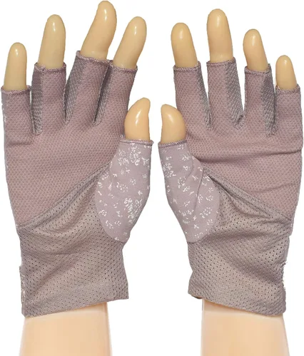 Miniatura 2 de Guantes de algodón para mujer con protección solar y sin dedos, protección UV