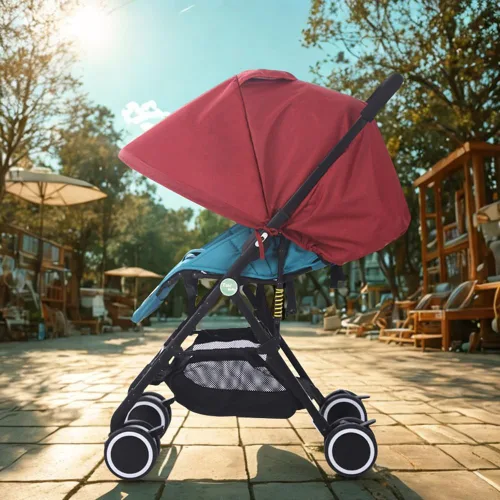 Miniatura 10 de LweiPsqLin Parasol para cochecito de bebé, impermeable, UPF50+, cubierta opaca Lycra ligera con malla ventilada Se adapta a asiento de automóvil
