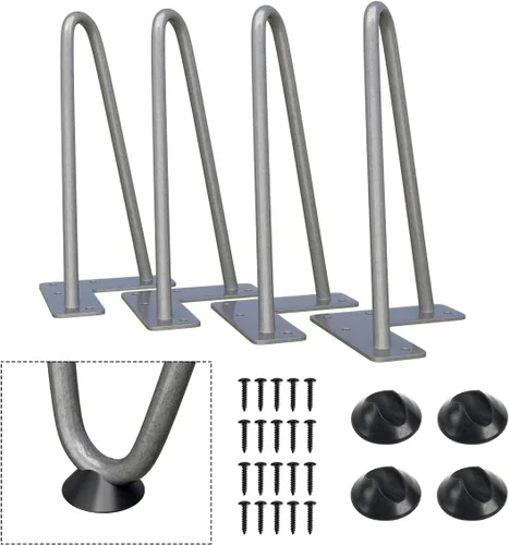 Miniatura 36 de SMARTSTANDARD Patas de muebles de horquilla de alta resistencia de 4 pulgadas, proyectos de bricolaje de metal para el hogar para soporte de TV