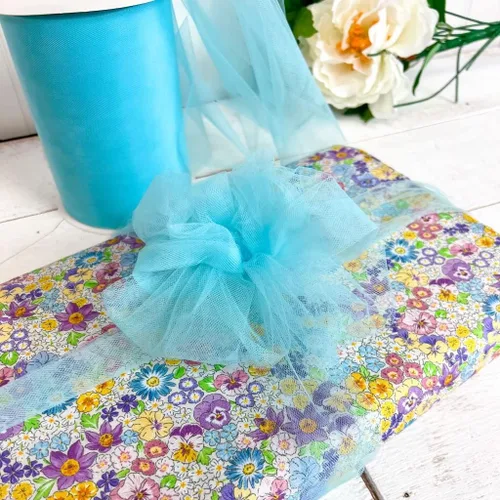Miniatura 6 de Threadart - Mega rollo de tul beige - 6 x 100 yardas (300 pies) Soft sheer tulle on a 6 x 100yd mega roll (300ft) - for weddings, tutus, costumes