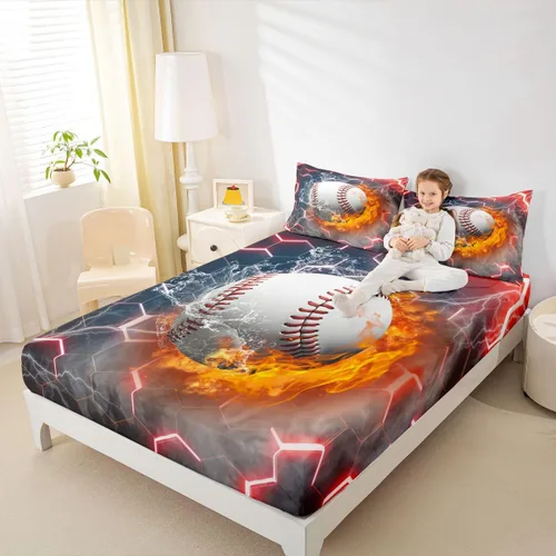 Miniatura 17 de Sábana bajera de galaxia tamaño individual, juego de ropa de cama con purpurina degradado para niños, niñas, niños y mujeres, decoración