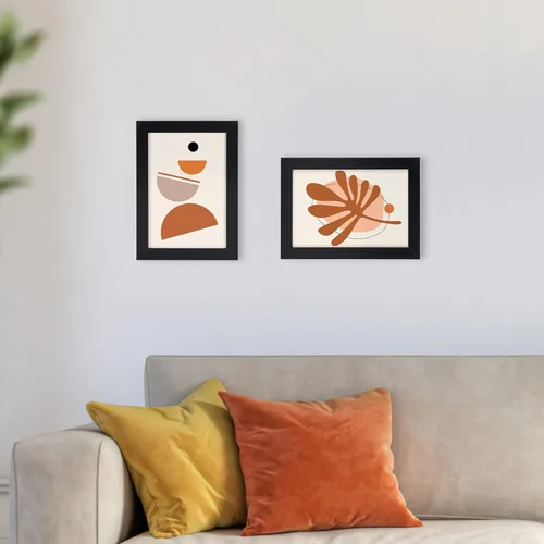 Miniatura 7 de Hoikwo 18 paquetes de marcos de fotos de plástico negro de 3.5x5 multifuncionales con cubierta de plástico para fotos familiares, obras de arte