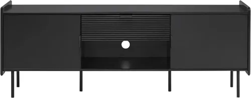 Miniatura 11 de Furniture of America Marcelline - Mueble moderno de TV de 60 pulgadas con estantes y cajón, centro de entretenimiento para televisión de 60 Negro