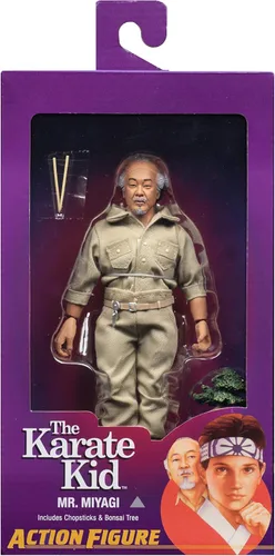 NECA The Karate Kid - Mr. Miyagi - Figuras de acción vestidas de 8 pulgadas