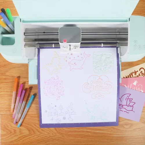Miniatura 5 de Juego de bolígrafos de gel con purpurina compatible con Cricut Maker 3/Maker 4/Maker/Explore 3/4/5/Air 2/Air, juego de 12 bolígrafos de punta media