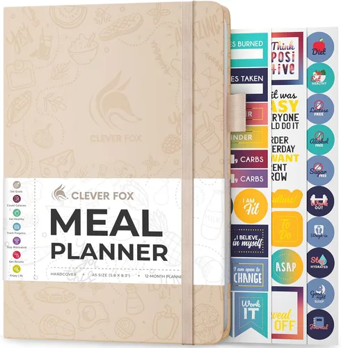 Miniatura 15 de Clever Fox Agenda semanal de comidas, diario de preparación de comidas semanal y diario con listas de compras y comestibles para planificación