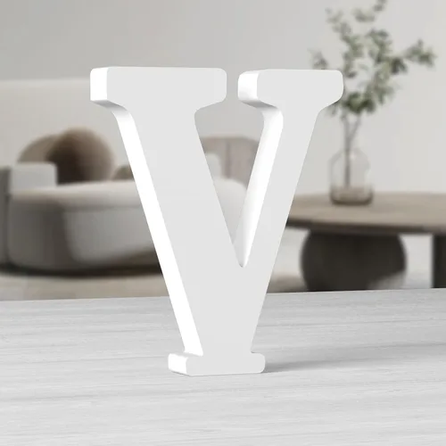 Miniatura 22 de AOCEAN Letras de madera grandes blancas de 10 pulgadas, letras de madera sin terminar para decoración de pared, letras decorativas de pie