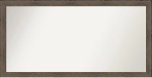 Miniatura 180 de Amanti Art Espejo de pared personalizado no biselado (24 x 27 pulgadas), marco estrecho de nogal chipre - varios tamaños personalizados - Espejo