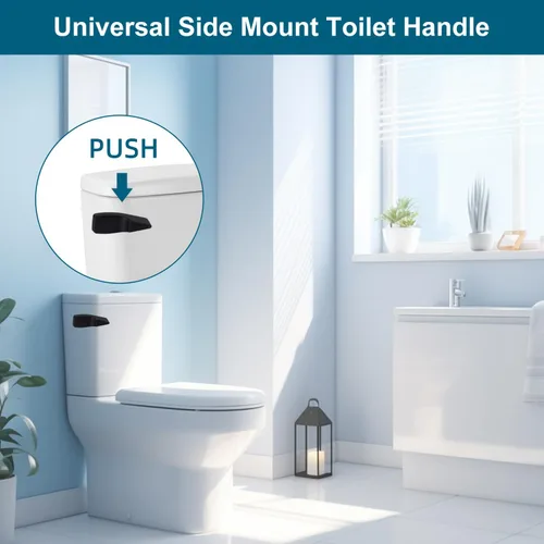 Miniatura 6 de Kit de reemplazo universal de mango de inodoro de montaje lateral en metal compatible con inodoro American Standard/Mansfield/Gerber/TOTO/Kohler