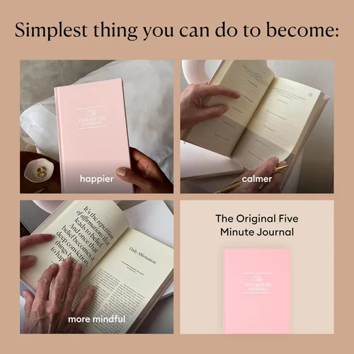 Miniatura 4 de The Five Minute Journal, diario original de gratitud 2023, diario de reflexión y manifestación para atención plena, diario sin fecha con lámina
