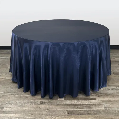 Miniatura 28 de YOUR CHAIR COVERS - Mantel redondo de satén de 120 pulgadas, color rubor, manteles de mesa redondos para mesas de banquete de 5 pies Blush