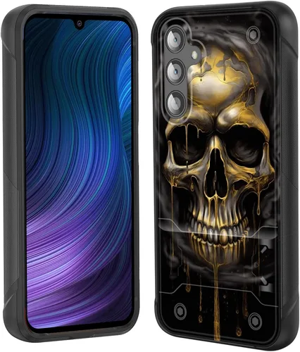 Miniatura 50 de Funda para Galaxy S24 Plus con soporte, doble capa híbrida de policarbonato duro y silicona suave, resistente a prueba de golpes, funda protectora