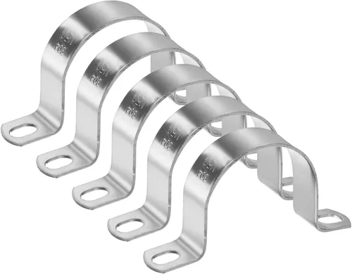 Miniatura 29 de M METERXITY Paquete de 3 abrazaderas de conducto, correa rígida de acero inoxidable 304 de 3-1/2 pulgadas M89 U con 2 agujeros