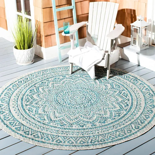 Miniatura 29 de SAFAVIEH Alfombra lavable para exteriores, colección Courtyard - Pasillo de 2.3 x 8 pies, color beige claro y marrón claro, no desprende pelusa