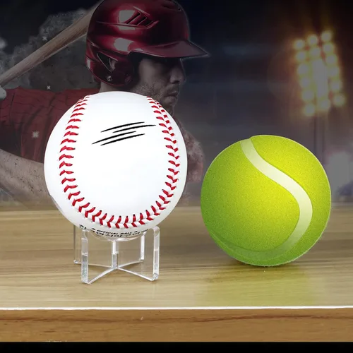 Miniatura 5 de Soportes acrílicos para pelotas de béisbol para exhibición de recuerdos, exhibición de sóftbol, soporte para tenis (4.99x2.79 cm; 1.97x1.1 pulg.)