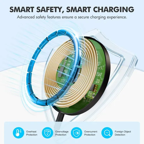 Miniatura 6 de Paquete de 2 cargadores inalámbricos magnéticos de 15 W: almohadilla de carga rápida Qi2 para iPhone Air 17 16 15 14 13 12 Pro Max, Samsung Galaxy