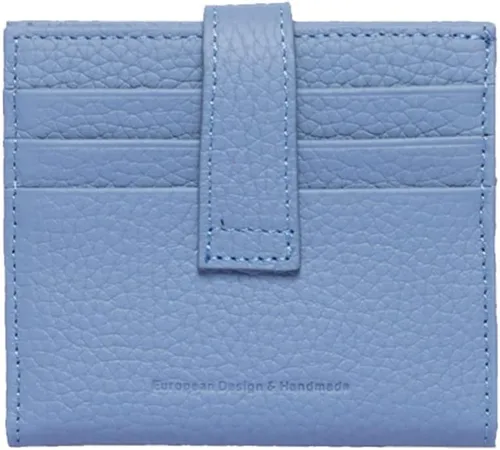 Miniatura 2 de Grande -3803 Cartera unisex, Azul (Iced Blue), Cartera delgada de cuero con cierre a presión pequeño