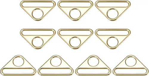 Miniatura 7 de uxcell Ajustador de hebilla triangular Anillos en D Triángulo Ajustador Triángulo con barra Clip giratorio para correa de bolsa, Mate negro