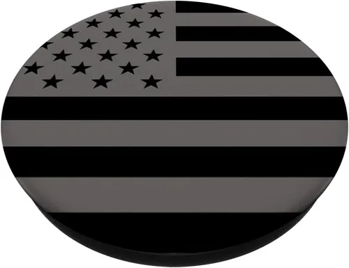 Miniatura 2 de PopSockets PopGrip intercambiables con la bandera estadounidense negra