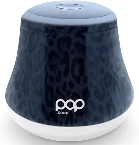 Afeitadora de tela, removedor de pelusa eléctrico (Leopardo Negro) – Recargable, sistema de 6 cuchillas, afeitadora de pelusa de tela con luz LED -