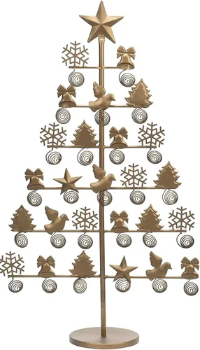 Red Co. Soporte decorativo para tarjetas de árbol de Navidad y fotos de 27.5 pulgadas de alto con acabado de bronce