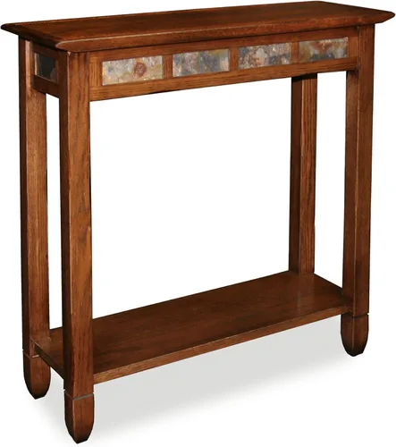 Miniatura 14 de Leick Home Mesa de Consola Mission, Madera Maciza, 1 Cajón de Almacenamiento, Estante de Exhibición Inferior, Profundidad Estrecha, Fácil Montaje