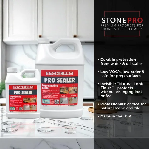 Miniatura 2 de StonePro Pro Sealer Quart - Sellador de impregnación para mármol y azulejos
