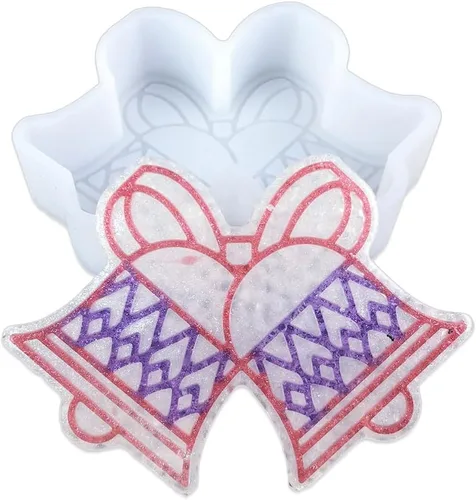 Miniatura 7 de Molde de silicona Freshie de coche con forma de árbol de Navidad de estrella para hacer jabón aroma perlas coche Freshie, colgante, vela, resina
