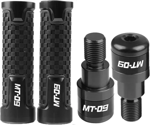 Miniatura 20 de Para Yamaha MT-09 FZ-09 2014 2015 2016 MT09 FZ09 MT FZ 09 Accesorios de motocicleta Manillar Grips Mano extremos Cap (Color : A Negro)