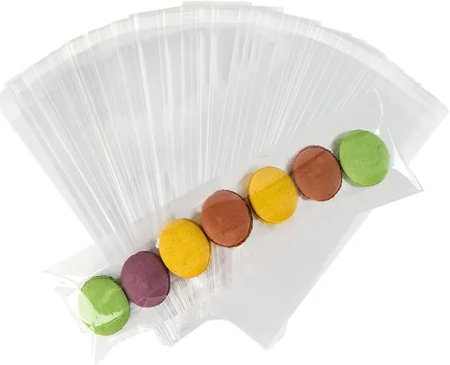 Miniatura 35 de 50 bolsas de celofán transparentes planas de 7" x 12" (A:17.8*A:30.4 cm), bolsas de celofán de polietileno de 2.8 mils para envolver regalos