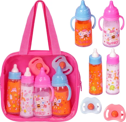 Miniatura 11 de fash n kolor My Sweet Baby Muñeca que Desaparece Juego de Alimentación Cuidado del Bebé Juego de Alimentación para Muñecas de 6 Piezas