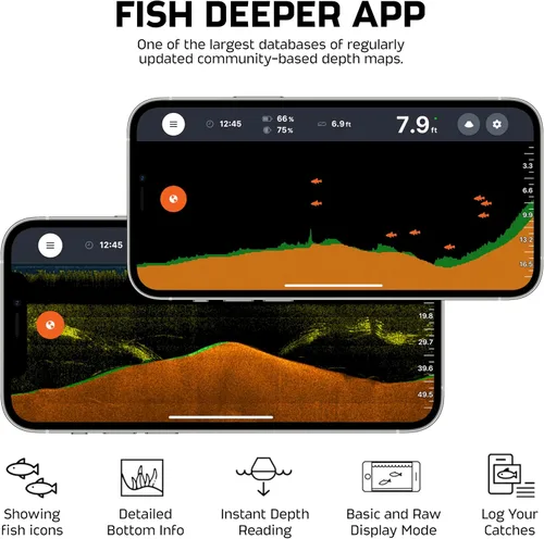 Miniatura 4 de Deeper Start Buscador de peces - Buscador de peces portátil y de profundidad para pesca recreativa desde muelle, orilla, banco o kayak Sonar