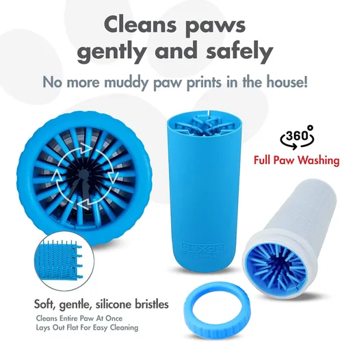Miniatura 2 de Dexas MudBuster Grande Limpiador de Patas Portátil Pro Azul para Perros - Suministros y Accesorios para Mascotas de Calidad Premium Azul (Pro Blue)