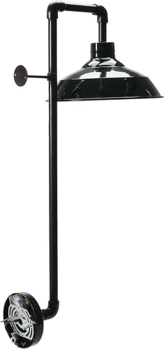 Miniatura 3 de Creative Co-Op Aplique de pared de metal con pantalla redonda Negro