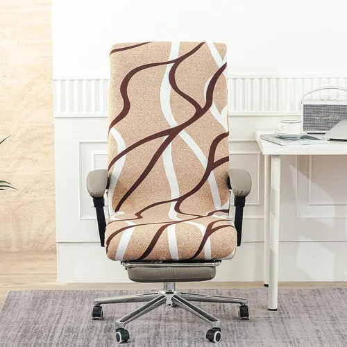 Miniatura 7 de Fundas elásticas para silla de oficina con cremallera duradera, funda elástica para silla de computadora o escritorio con estampado, funda universal
