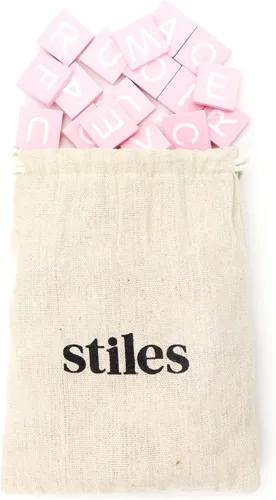 Miniatura 13 de Stiles 100 piezas de azulejos magnéticos de letras, letras magnéticas de madera para pizarra blanca, refrigerador o tablero de letras magnéticas