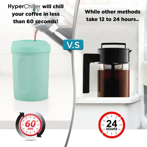 Miniatura 4 de HyperChiller NEW SLIM HBC100SB, enfriador de latas delgado de doble pared, aislado al vacío, para cerveza, refrescos, bebidas energéticas, seltzer