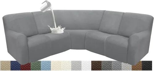Miniatura 70 de Fundas impermeables de sofá reclinable modular para sofás reclinables, lavable en forma de L, para perros, fundas elásticas para sofá reclinable