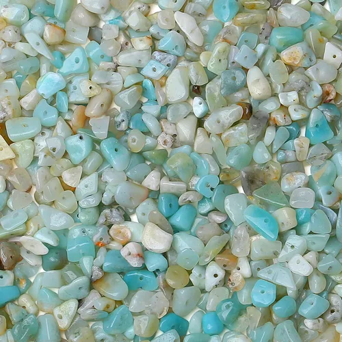 Miniatura 15 de ZHIYUXI 400 cuentas para hacer joyas, cuentas multicolor de 0.197-0.315 in, piedras preciosas de piedra natural, cuentas sueltas irregulares a