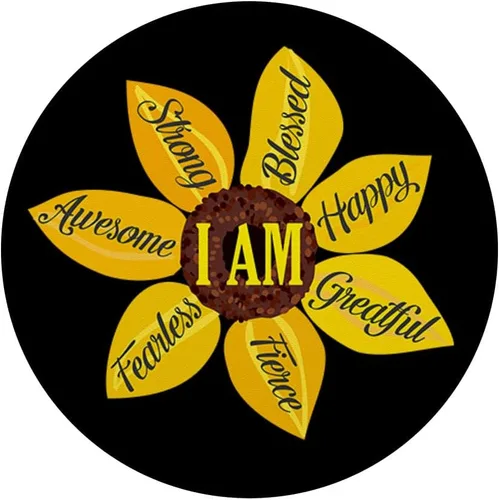 Miniatura 3 de Inspirational Quote Apparel Inspirational Gifts - Soporte para teléfonos y tabletas, diseño de girasoles, Negro